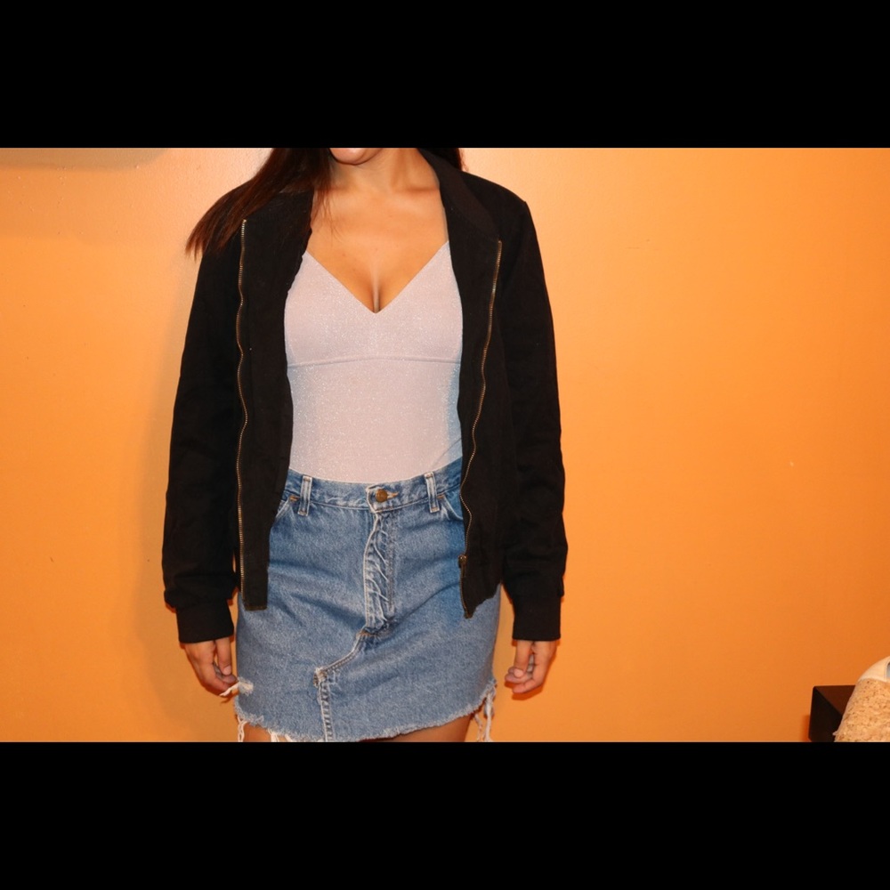 Black Brandy Melville Bomber jacket